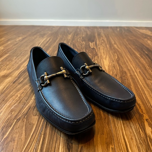 Men's Navy Loafers - Ferragamo - Picture 4 of 4